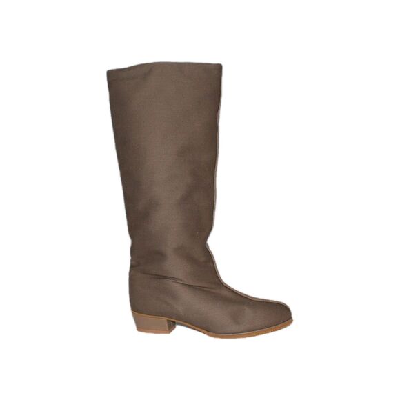 Vintage Golo Rain Boots Taupe Fabric Faux Sherpa Lining Size 8M NIB - Picture 4 of 9